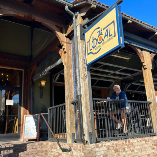 An image of The Local's outdoor patio in Boone, NC